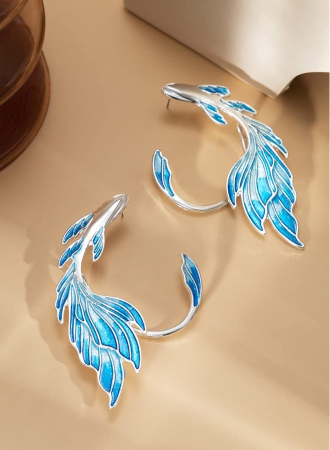 Metal Elf Ear Cuffs Fairy Earrings Blue Anime Style for Women - Image 2