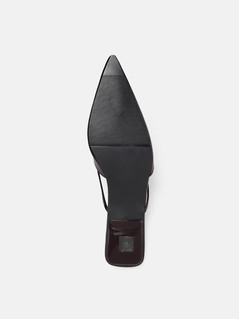 ZORIWORLD  Espresso Handmade Pointed Toe Kitten Heels Dark Brown Easy Slip On - 1.5 Inch Heel For Evening & Formal Occasions for Women | Best Price UAE