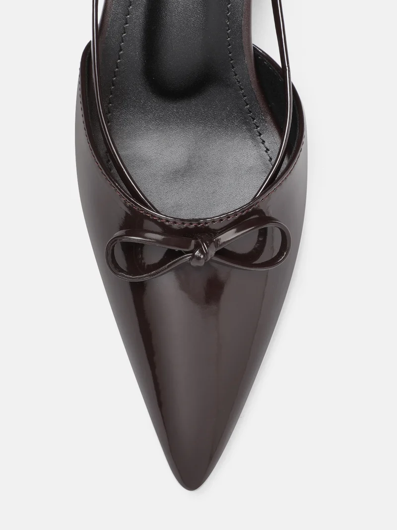 ZORIWORLD  Espresso Handmade Pointed Toe Kitten Heels Dark Brown Easy Slip On - 1.5 Inch Heel For Evening & Formal Occasions for Women | Best Price UAE