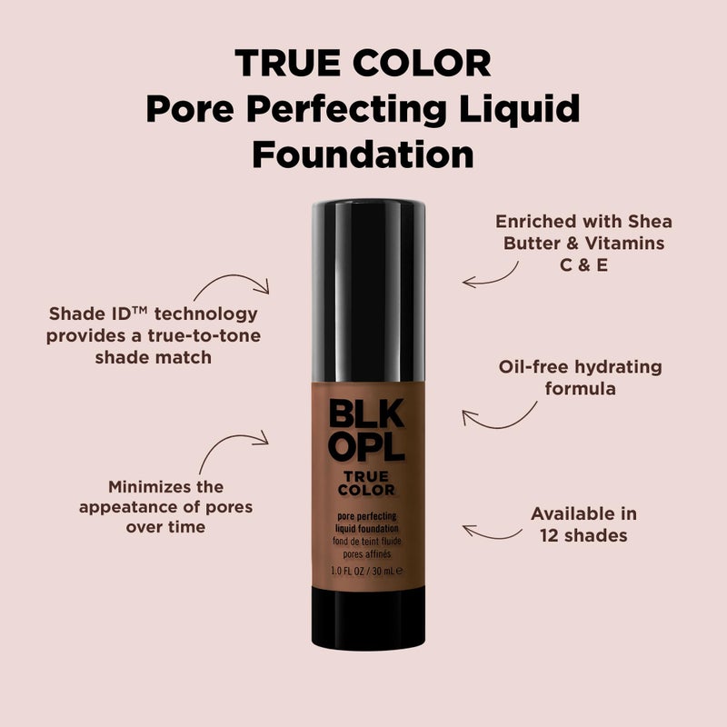 Black Opal BLK/OPL TRUE COLOR Pore Perfecting Liquid Foundation, Au Chocolat â€” enriched with Vitamins C & E, paraben-free, fragrance-free, cruelty-free - Image 2