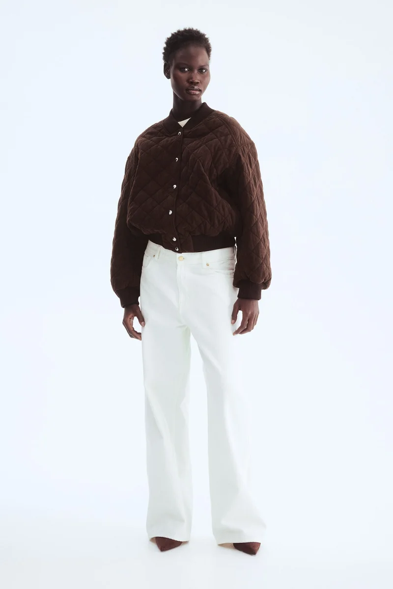 H&M Quilted bomber jacket