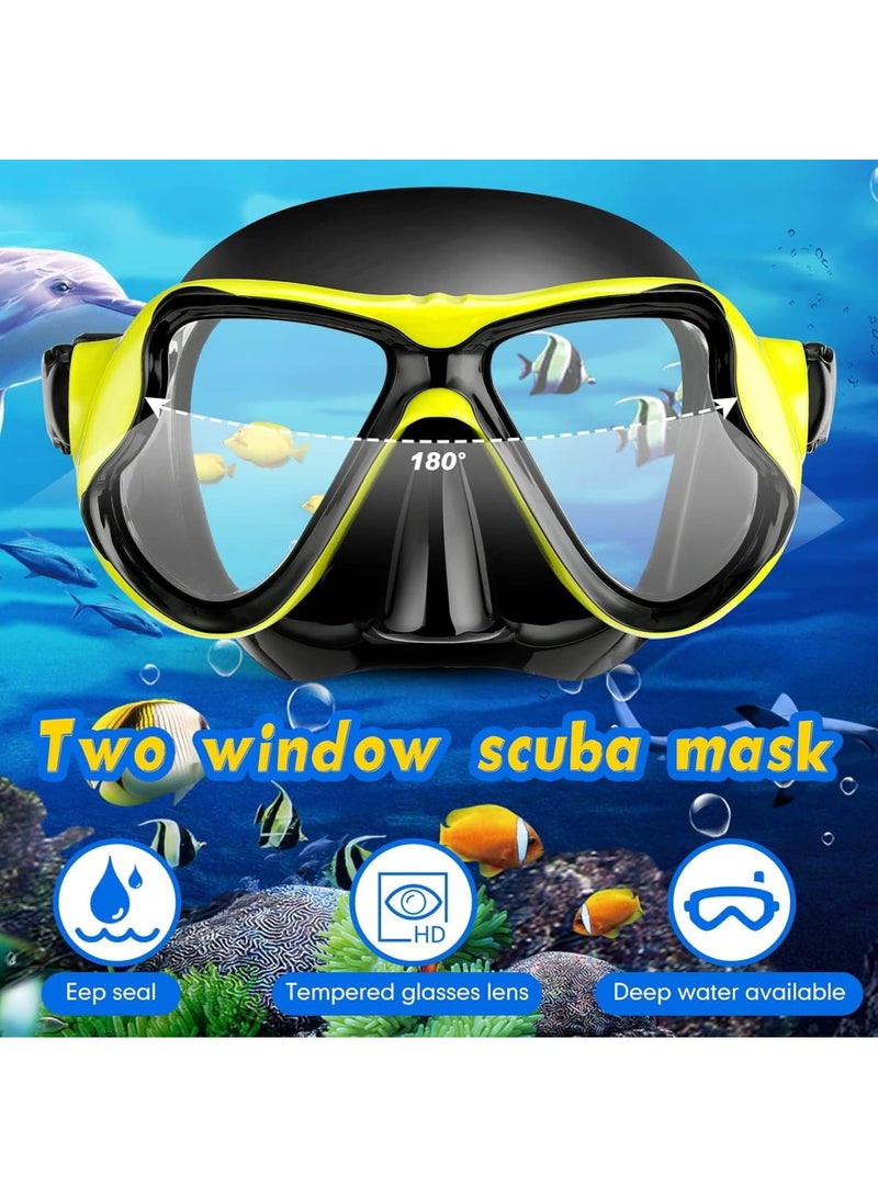 SOLARAE 2 Pack Diving Mask Adult Swimming Snorkel Mask Clear View Swimming Goggles with Nose Cover Anti Fog Swim Mask Tempered Glass Snorkeling Goggles for Diving Snorkeling Swimming - Image 4