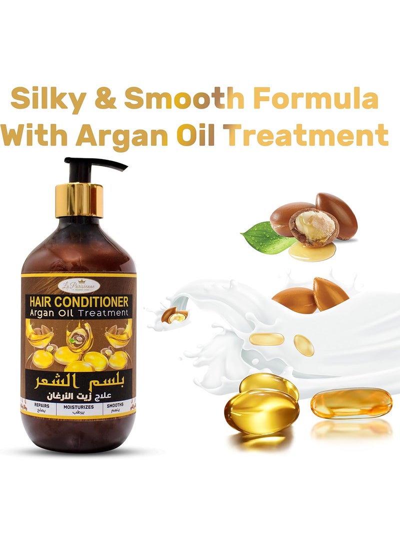 ECOLYTE+ La Parisienne Premium Luxury Conditioner with Argan Oil Treatment - 500 ml for Smooth and Strong Hair - Image 3