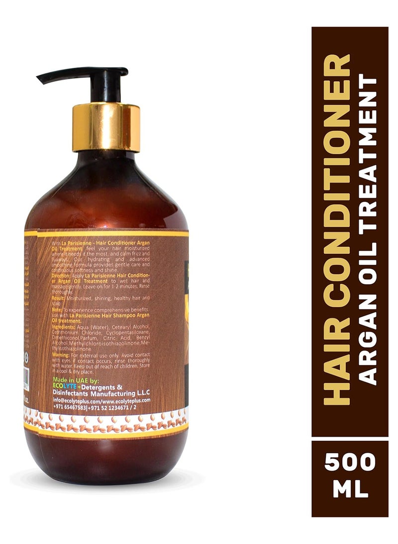 ECOLYTE+ La Parisienne Premium Luxury Conditioner with Argan Oil Treatment - 500 ml for Smooth and Strong Hair - Image 2