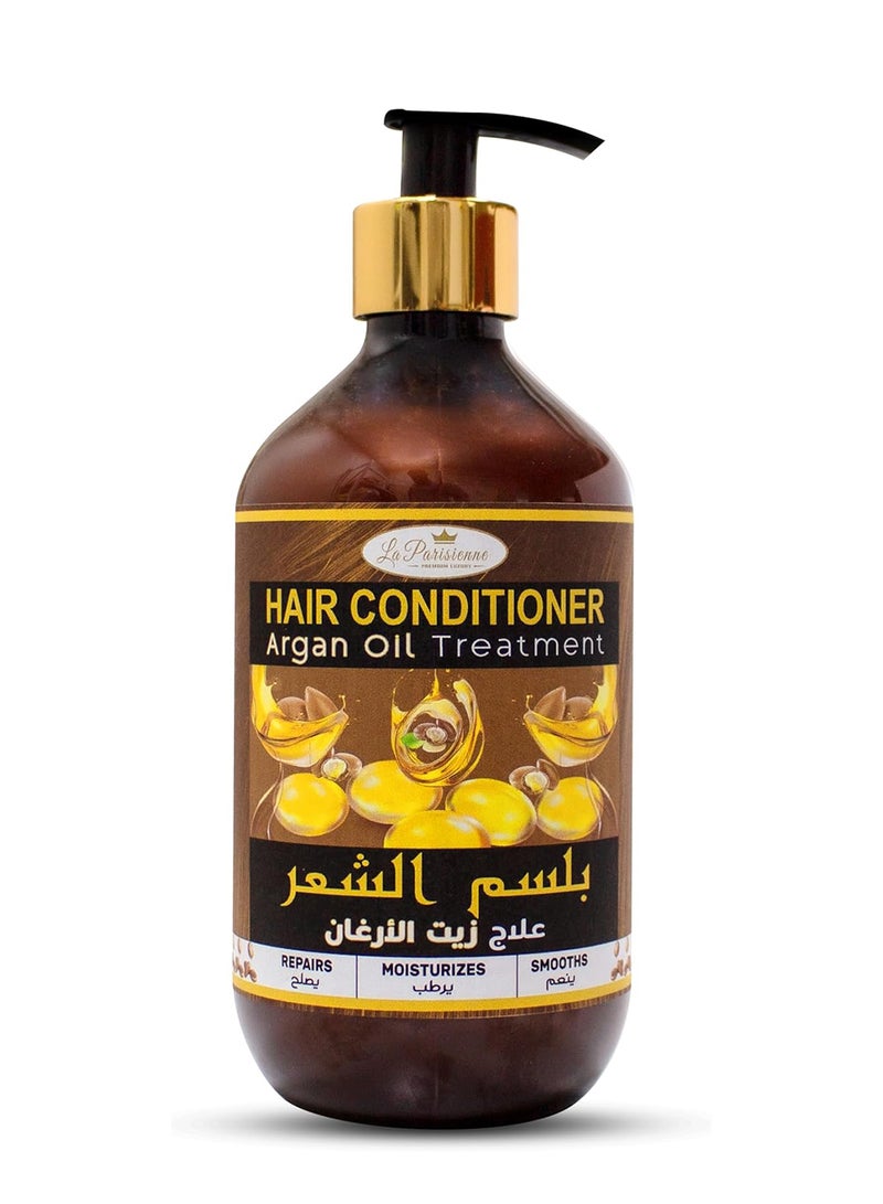 ECOLYTE+ La Parisienne Premium Luxury Conditioner with Argan Oil Treatment - 500 ml for Smooth and Strong Hair - Image 1