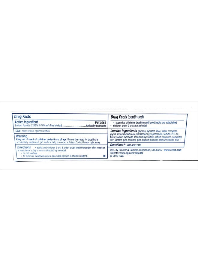 Crest Baking Soda Peroxide Whitening Tartar Toothpaste, 2.4 Oz, Fresh Mint, Pack of 4  - Image 3