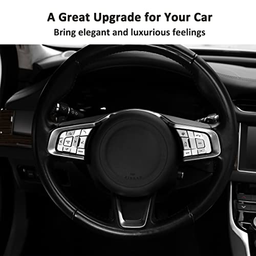 Yiwang Aluminum Alloy Car Steering Wheel Button Frame Sticker 10 Pcs For Jaguar XF XF E-PACE/F-PACE/F-TYPE(High Match) - Image 5