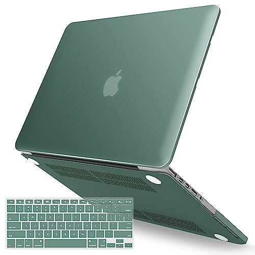 IBENZER Compatible with MacBook Pro 13 Inch Case 2015 2014 2013 end 2012 A1502 A1425, Hard Shell Case with Keyboard Cover for Old Version Mac Pro Retina 13, Midnight Green, R13MTGN+1 - Image 1