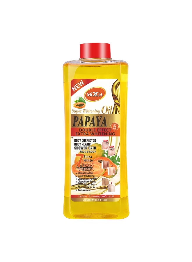 MIXIA Red Cap Papaya Massage Oil Set 1000ml + 250ml Moisturizes Skin, Smoothes and Hydrates, Massage Base Oil, Home Spa Care - Image 3