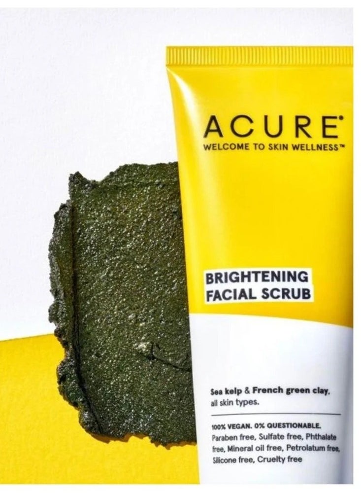 Acure - Accor Skin Brightening Facial Scrub, All Skin Types, 4 fl oz 118 ml - Image 1