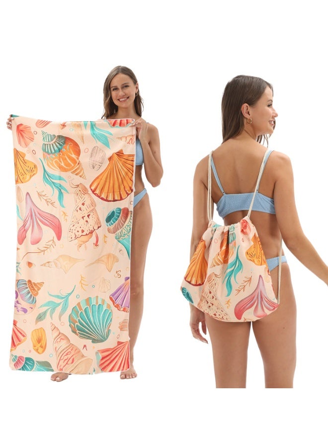 general Beach Towel, Super Absorbent, Quick Dry, Sand Free, Compact & Lightweight, 100% Recycled Materials, Includes bag - Large (140x70cm)