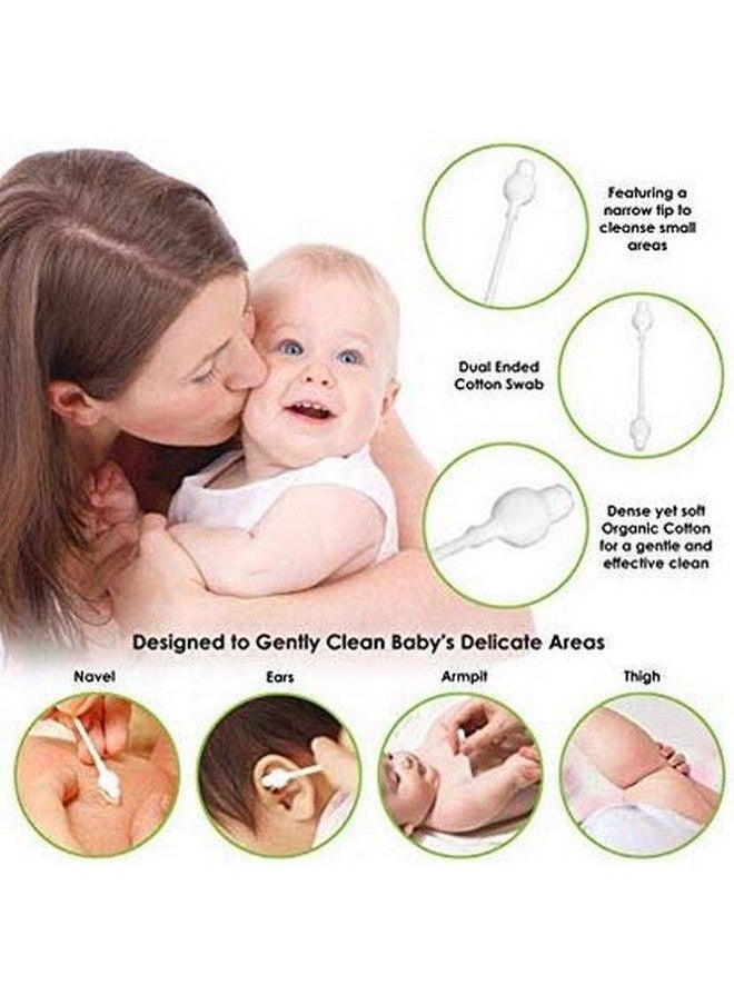 Adore 100% Pure Cotton Swabs Pack Of 2 110 Units White With Thick End To Protect Baby Ears  - Image 4