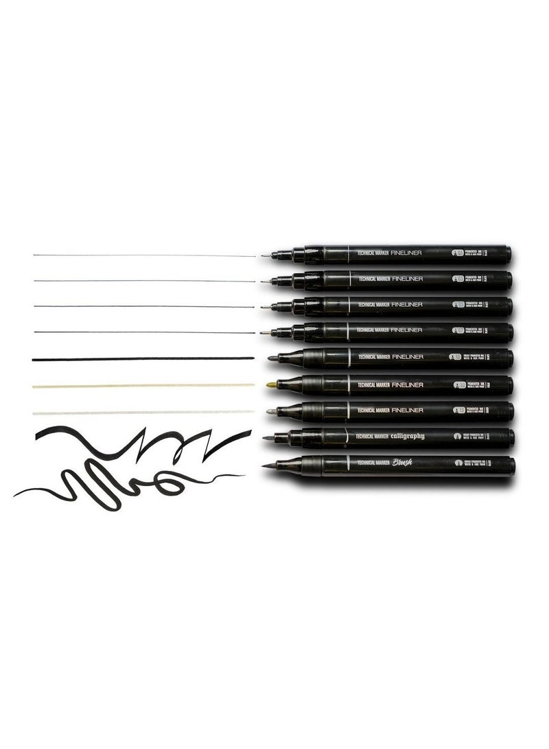 Montana Colors MTN Technical Marker Fine Liner 1.0mm - Set of 6  - Image 5