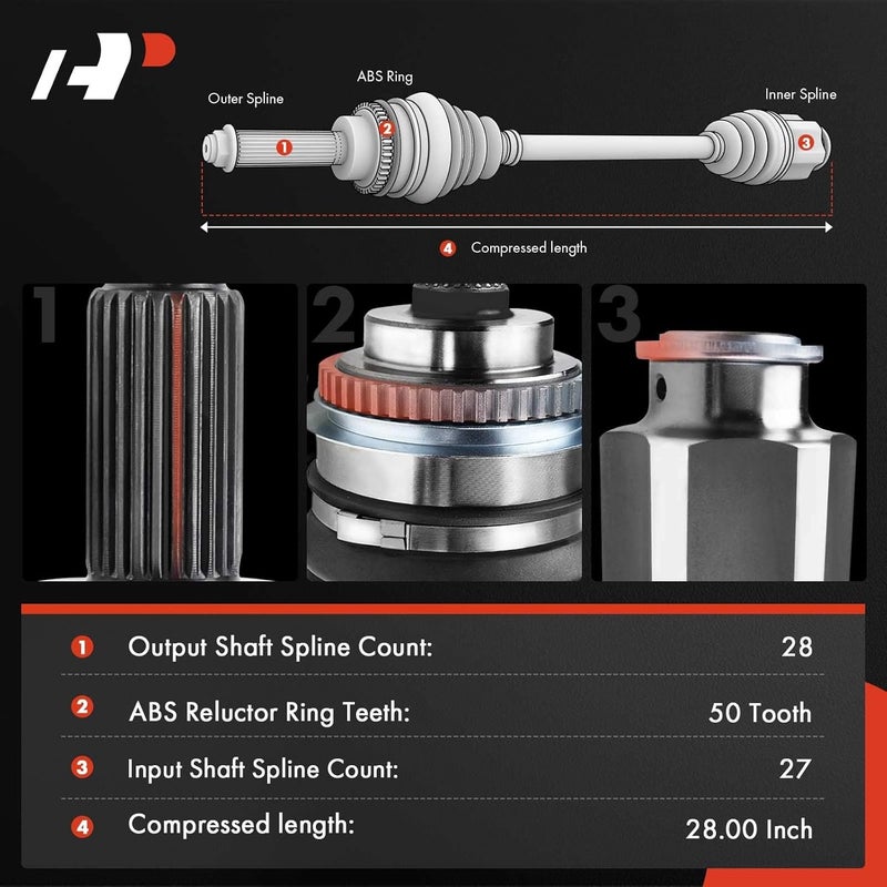 A-Premium CV Axle Shaft Assembly for Honda - Image 2