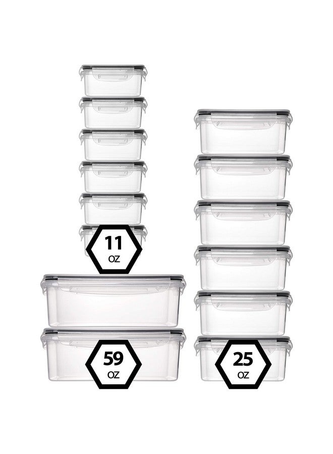 Fullstar مجموعة فولستار من 28 قطعة حاويات تخزين الطعام البلاستيكية مع الأغطية (14 حاوية و 14 غطاء) - مقاومة للتسرب، خالية من BPA، حاويات تحضير الوجبات، مجموعة تخزين الغداء القابلة لإعادة الاستخدام لتنظيم المطبخ (عبوة من 28)  - Image 2