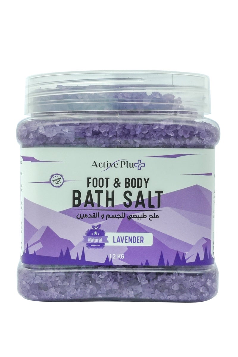 Active Plu+ Lavender Bath Salt 1.2kg | Calming Spa-at-Home Soak for Relaxation & Better Sleep
