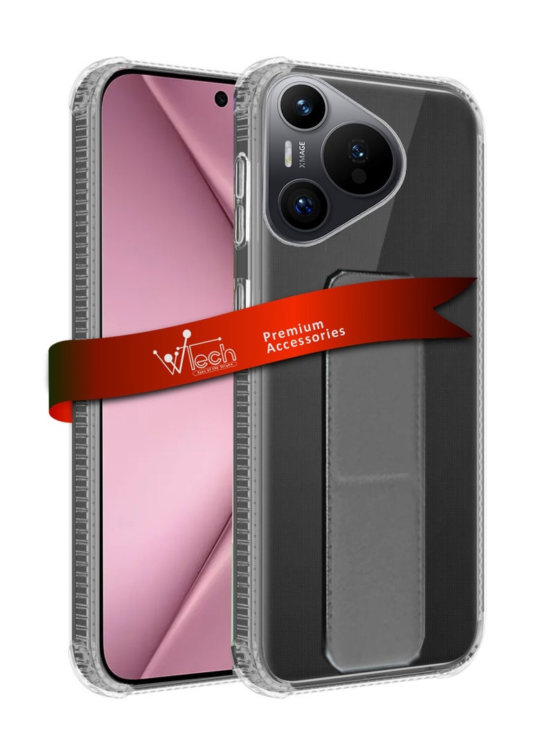 Wtech TPU Hand Grip Air Pillow Case Cover For Huawei Pura 70 5G 2024 Clear/Grey