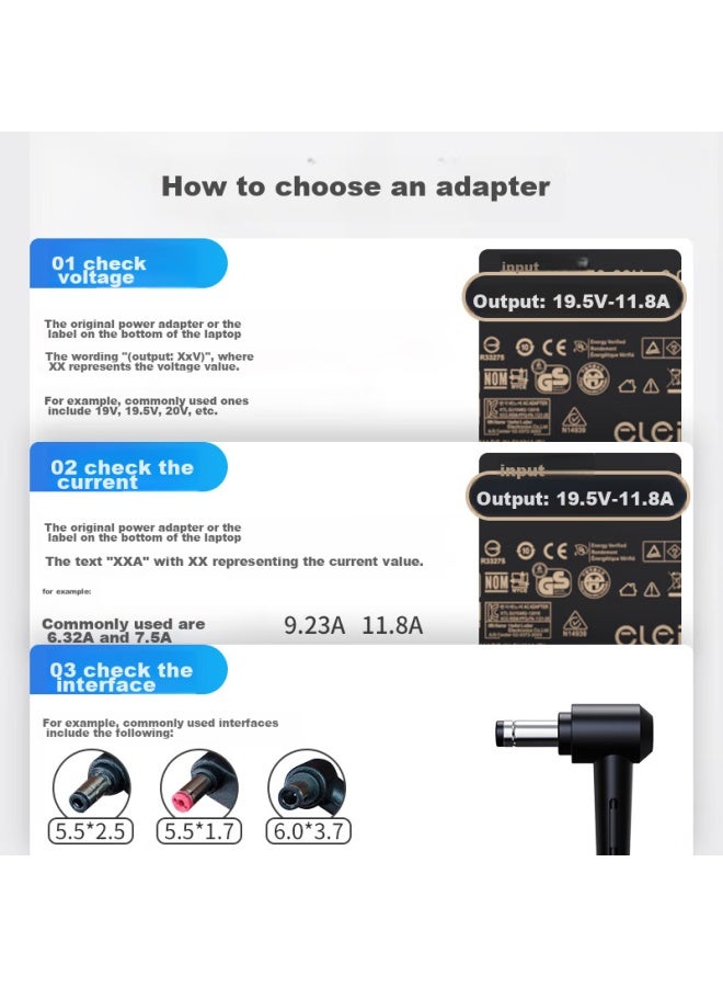 Elei Lei, Shenzhou Zhanshen Leishen, Asus Player Kingdom, Flying Fortress, Jixie Revolution, Msi Power Adapter, 19.5v11.8a Charger Cable, Adp-230gb B/230w - Image 3