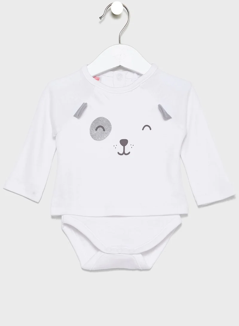 MANGO Infant Embossed Ears Bodysuit