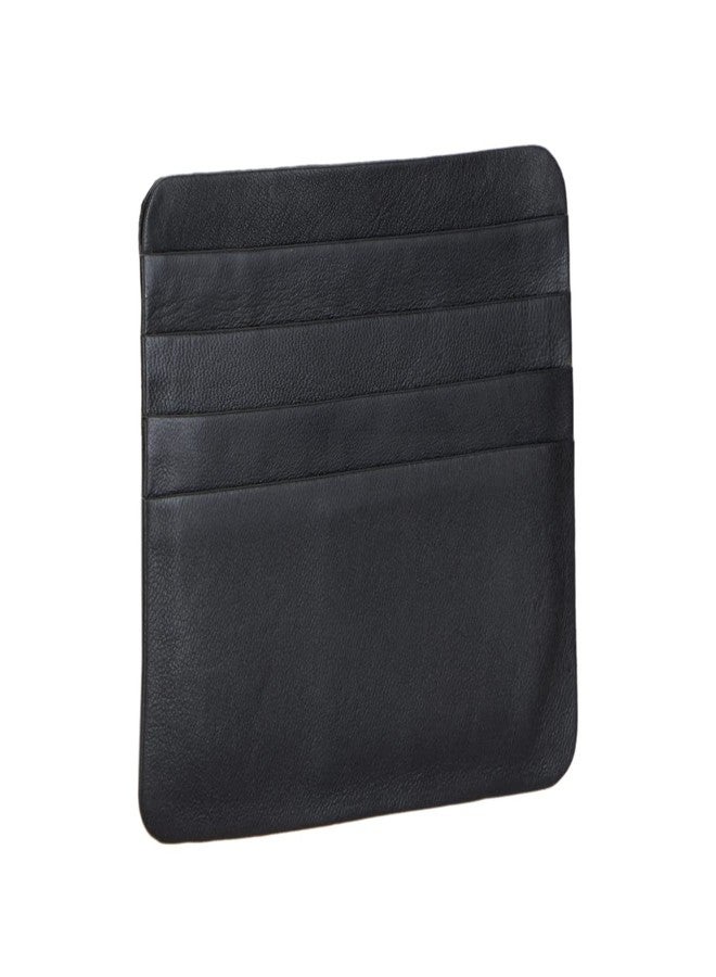 Adamis Genuine Leather Slim Wallet with 4 Slots for Credit Card Debit Card Money Holder Wallet for Men and Women (11 x 8.5 cm, Black) - Image 3