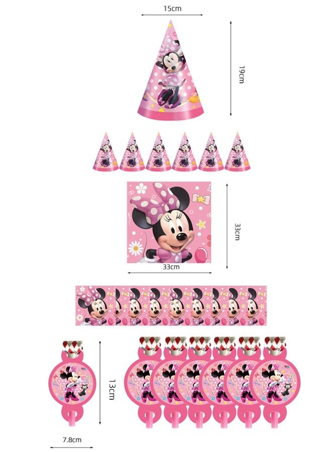 Party 40-piece Minnie themed birthday party disposable supplies set - Image 2