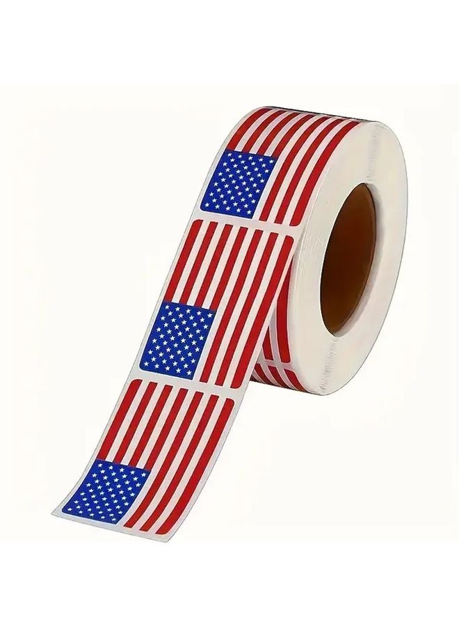 1 Roll 250 Sheets American Flag Patriotic Stickers for July 4th Parties Sports Games - Image 2