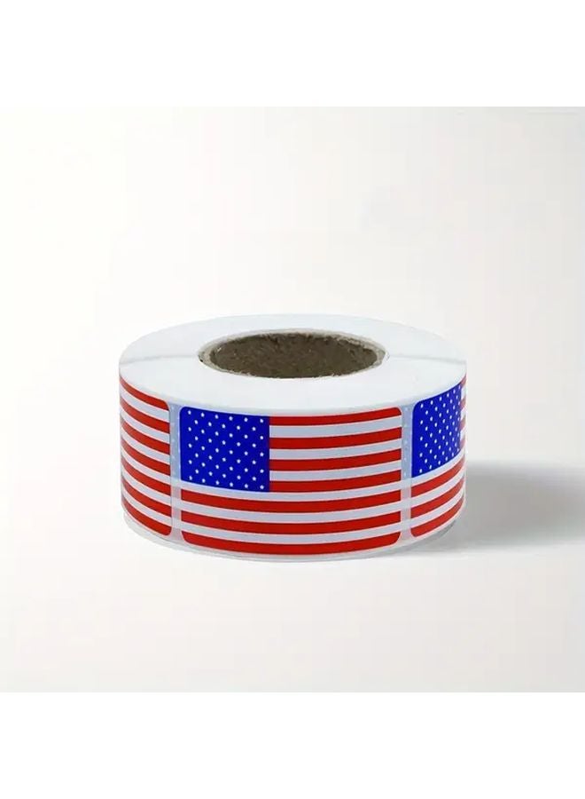 1 Roll 250 Sheets American Flag Patriotic Stickers for July 4th Parties Sports Games - Image 3