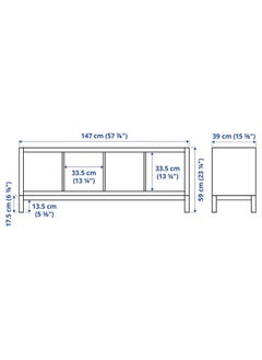 Zaboon Shelving Unit With Underframe, White/White, 147X59 Cm  - Image 5