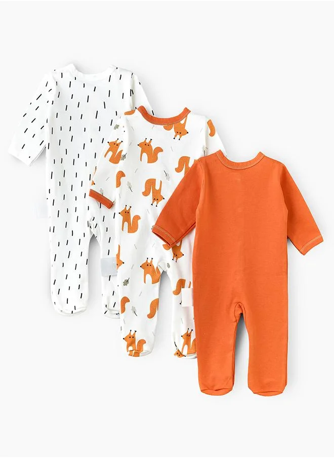 babyqlo Rustic Forest Friends Romper Set of 3