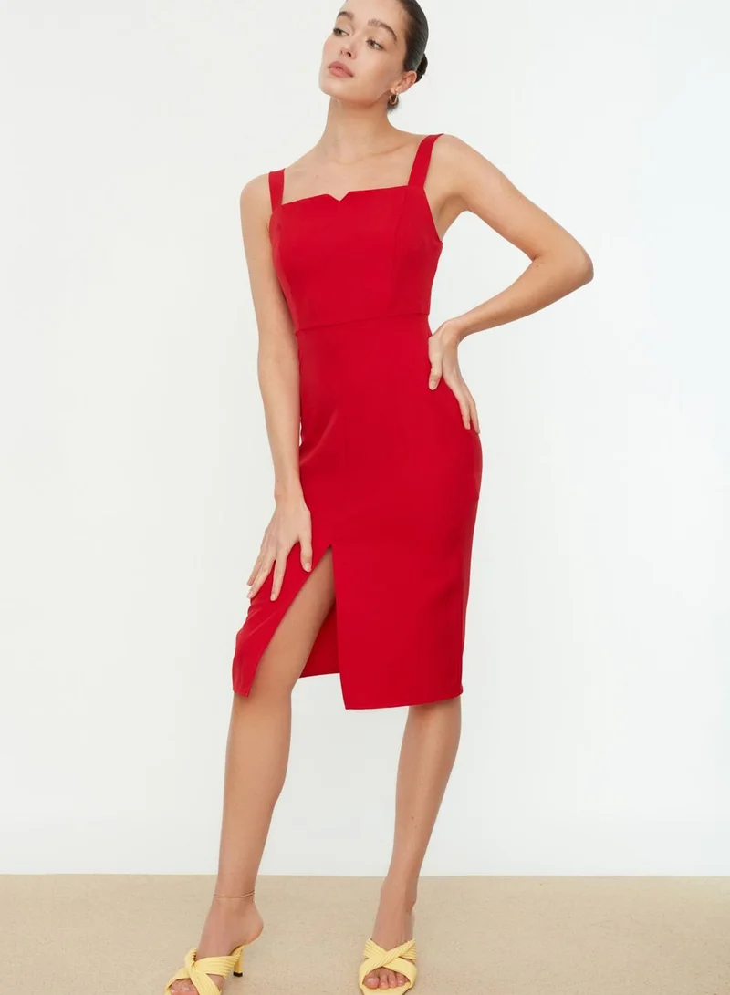 trendyol Front Split Bodycon Dress