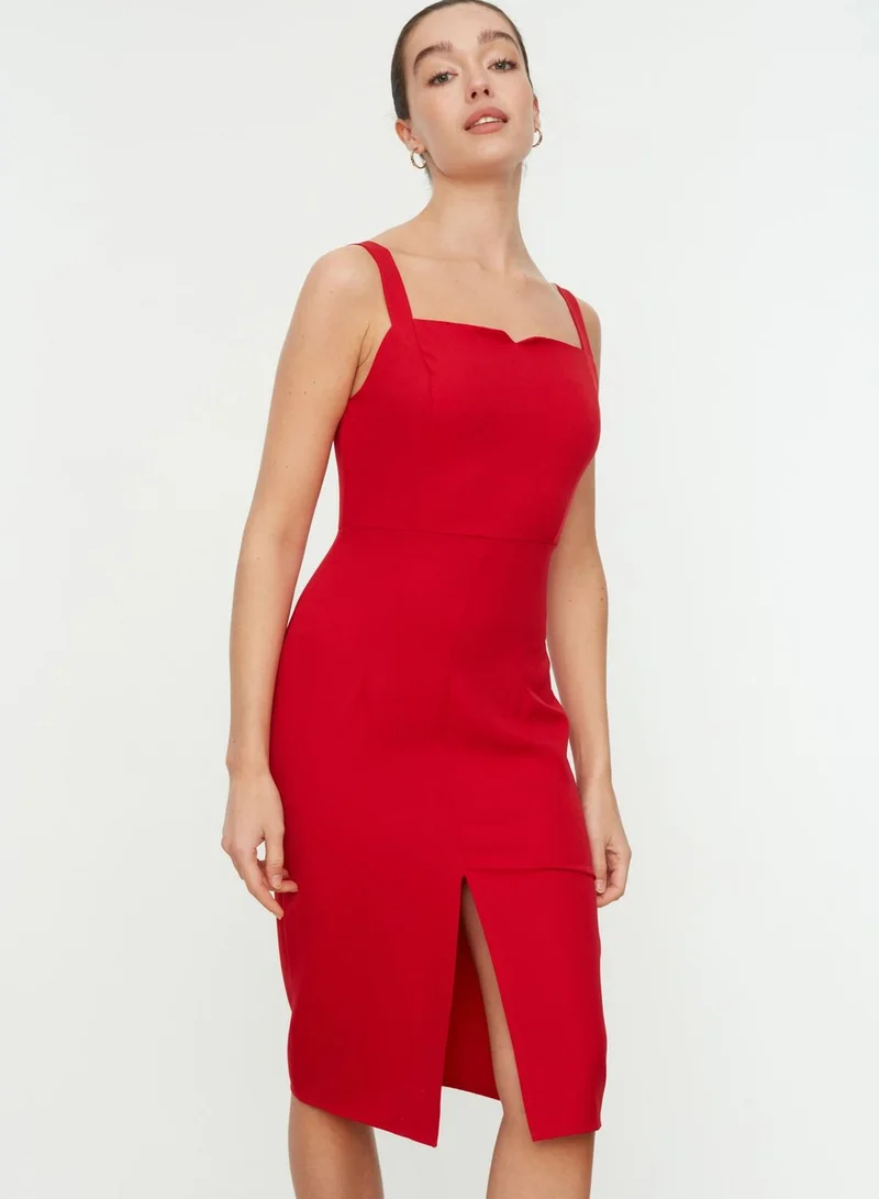 trendyol Front Split Bodycon Dress