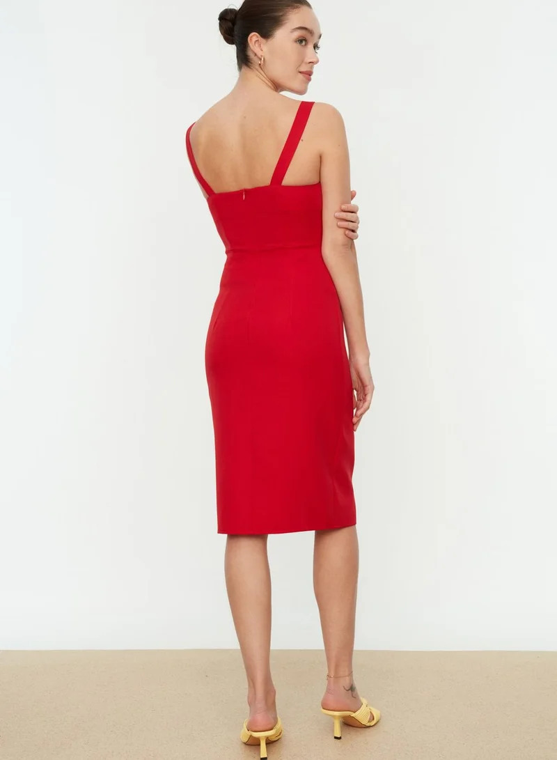 trendyol Front Split Bodycon Dress