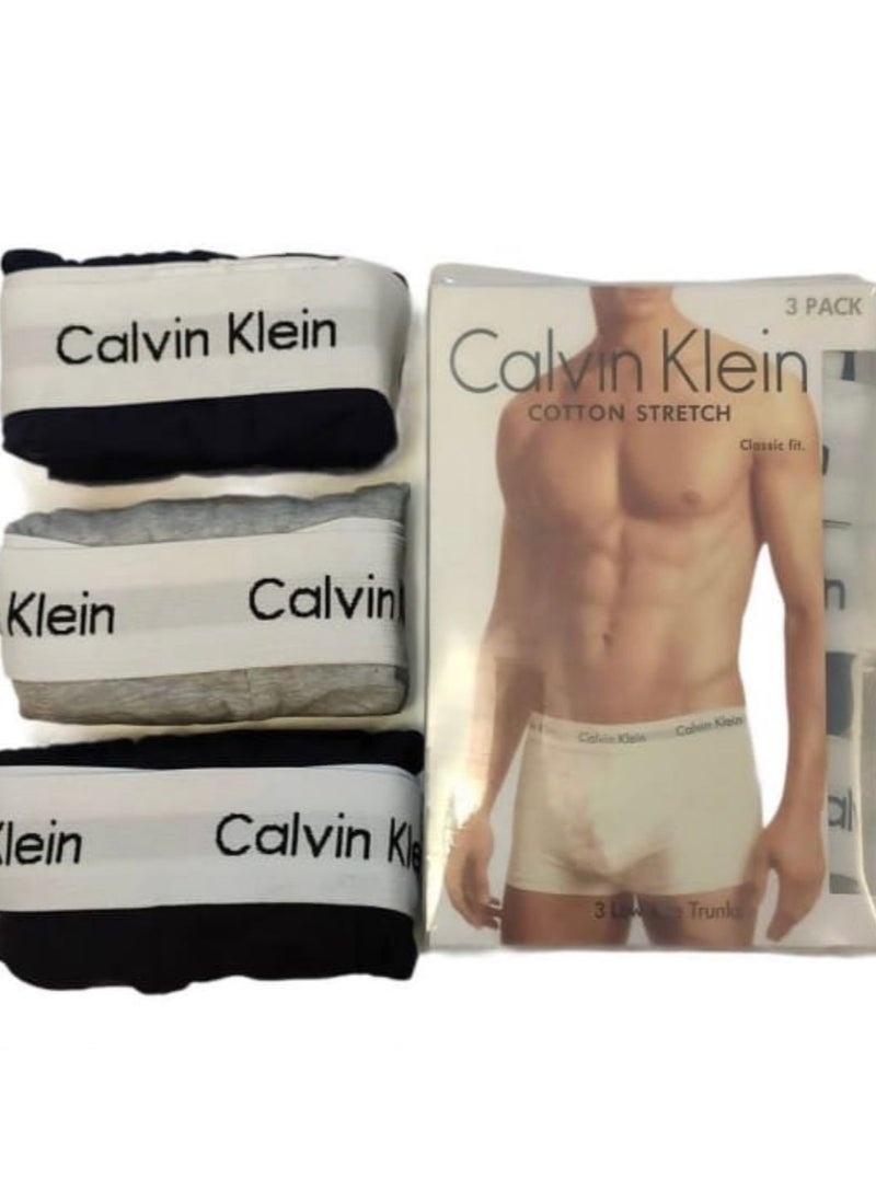 CK Products - Calvin.k. Men's Underwear Cotton Stretch Trunk (3 pack) - Image 1
