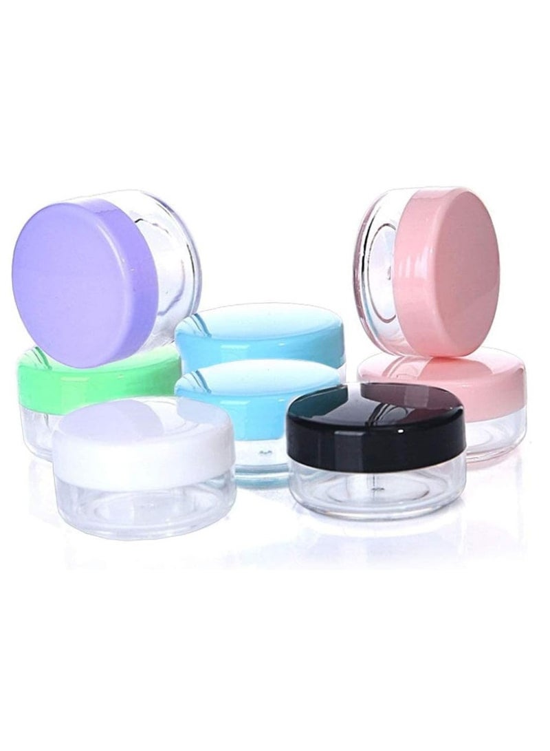 Refillable Cosmetic Jars, 18pcs Plastic Transparent Round Wide-mouth Travel Containers, Empty Leakproof 10g/0.35oz Mini Cosmetic Makeup Jars for Lotions Face Cream Slime Powder  - Image 1