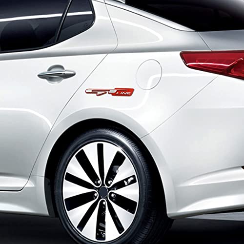 HUUSO Car Emblem GT Line Premium 3D Logo Emblem Decal Sticker Badge Compatible with All Cars/Vehicles (Red) - Image 4