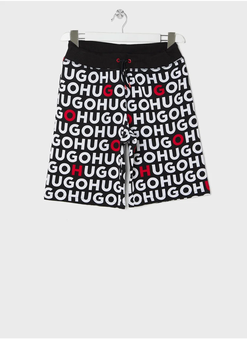 HUGO Kids Logo Aop Shorts