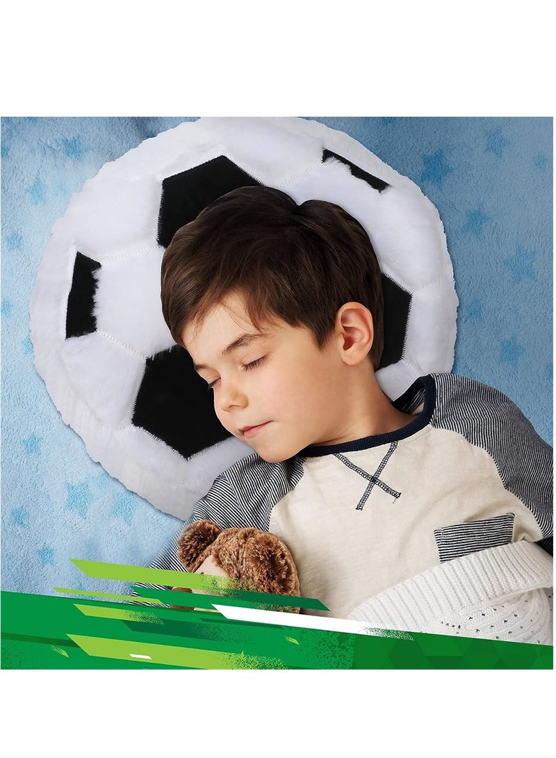 Soft Soccer Throw Pillow 2Pcs Round Plush Sports Cushion Cute Decor for Kids Bedroom and Sofa Gifts  - Image 3