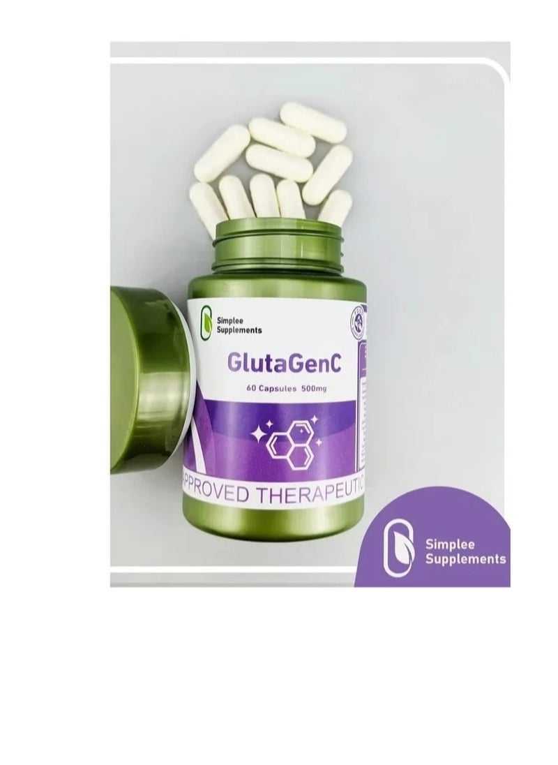 Simplee Supplements GlutaGenC Capsule Supplement 60 Caps Anti-oxidant -2pcs  - Image 3