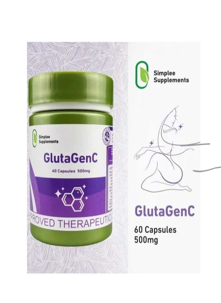 Simplee Supplements GlutaGenC Capsule Supplement 60 Caps Anti-oxidant -2pcs  - Image 2