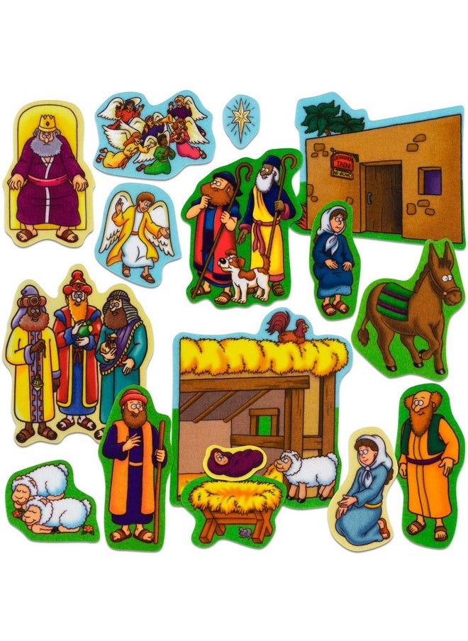 Little Folk Visuals - Beginners Bible: Baby Jesus Precut Flannel/Felt Board Figures, 16 Pieces Set - Image 1