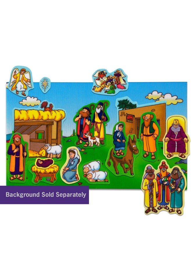 Little Folk Visuals - Beginners Bible: Baby Jesus Precut Flannel/Felt Board Figures, 16 Pieces Set - Image 1