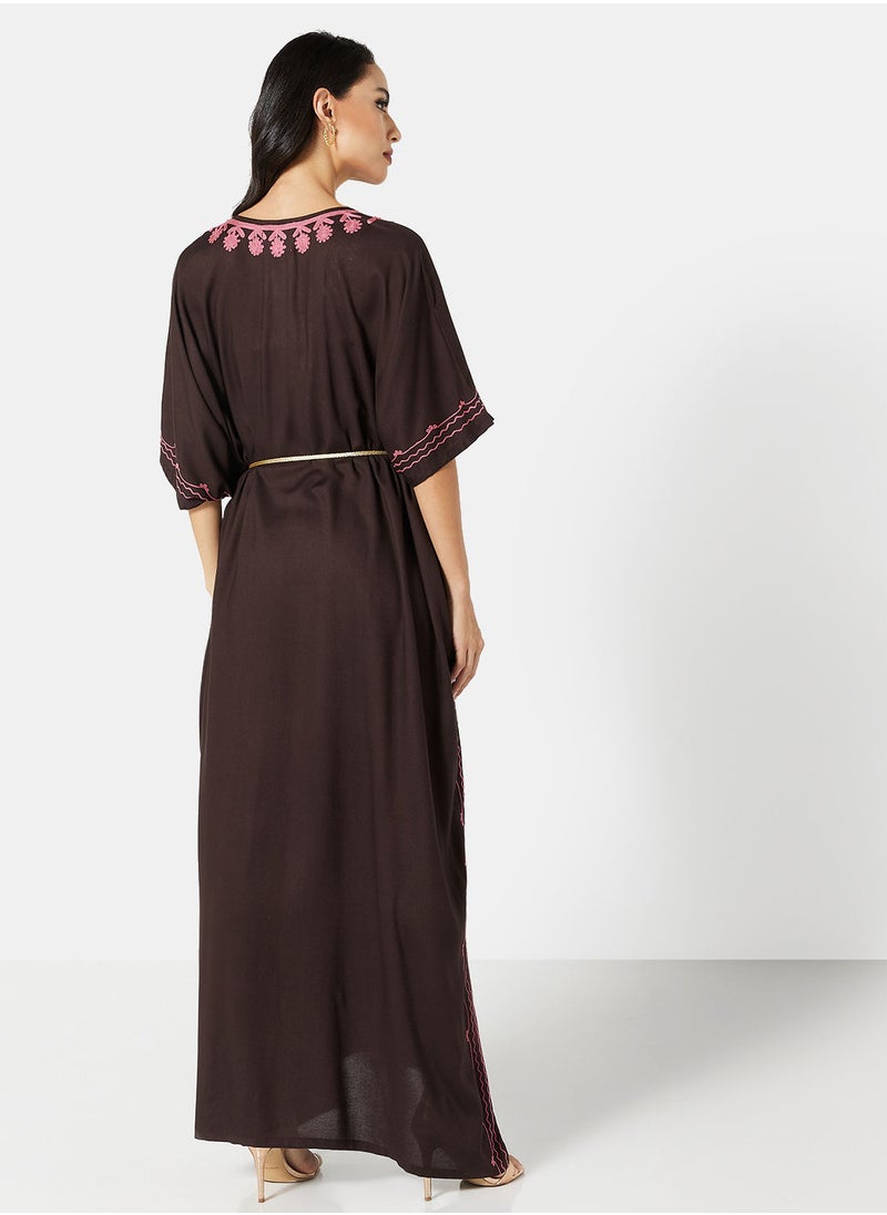 ARABIAN CLOSET EMBROIDERED KAFTAN  - Image 2