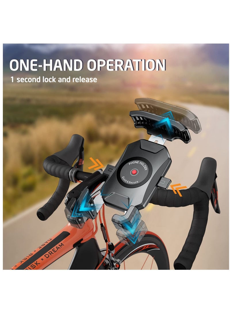 SYOSI - Anti-theft Motorcycle Phone Holder Bike Ball Mount Phone Holder Dual Socket Aluminum Ball Mount 1" 360 Degree Universal Ball Mount Compatible with 4.0-7.0" Smartphones - Image 1