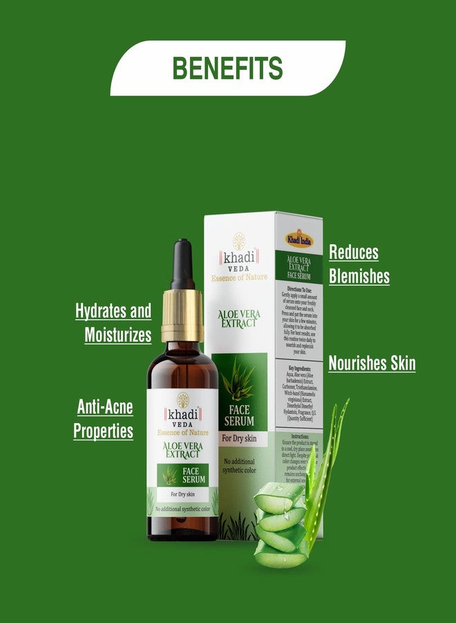 Khadi Veda Dry Skin Face Serum 50ML with Aloe Vera Extract Helps In Nourishment & Firmness Suitable for Unisex - Image 4