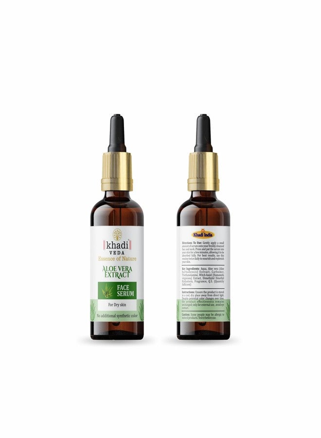 Khadi Veda Dry Skin Face Serum 50ML with Aloe Vera Extract Helps In Nourishment & Firmness Suitable for Unisex - Image 2
