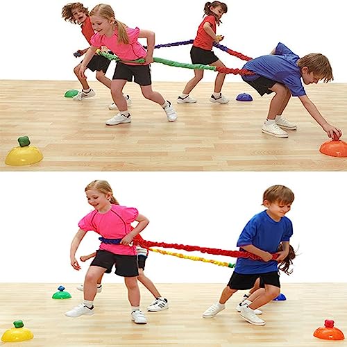 Sonyabecca Elastic Fleece Cooperative Stretchy Band Integrations Dynamic Movement Exercise Latex Stretchier 6 Feet Creative Moving Prop for Group Activities Special Needs Large Motor Coordination - Image 1