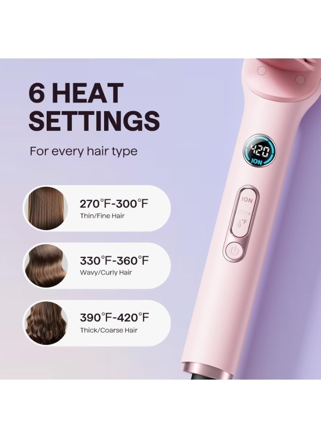 wavytalk Sleek Sweep Hair Straightener Brush, Ionic Ceramic Straightening Comb, Anti-Scald Design, LED Temperature Display, Fast Heating, Dual Voltage, Anti-Frizz Hair Styling Tool - Image 3