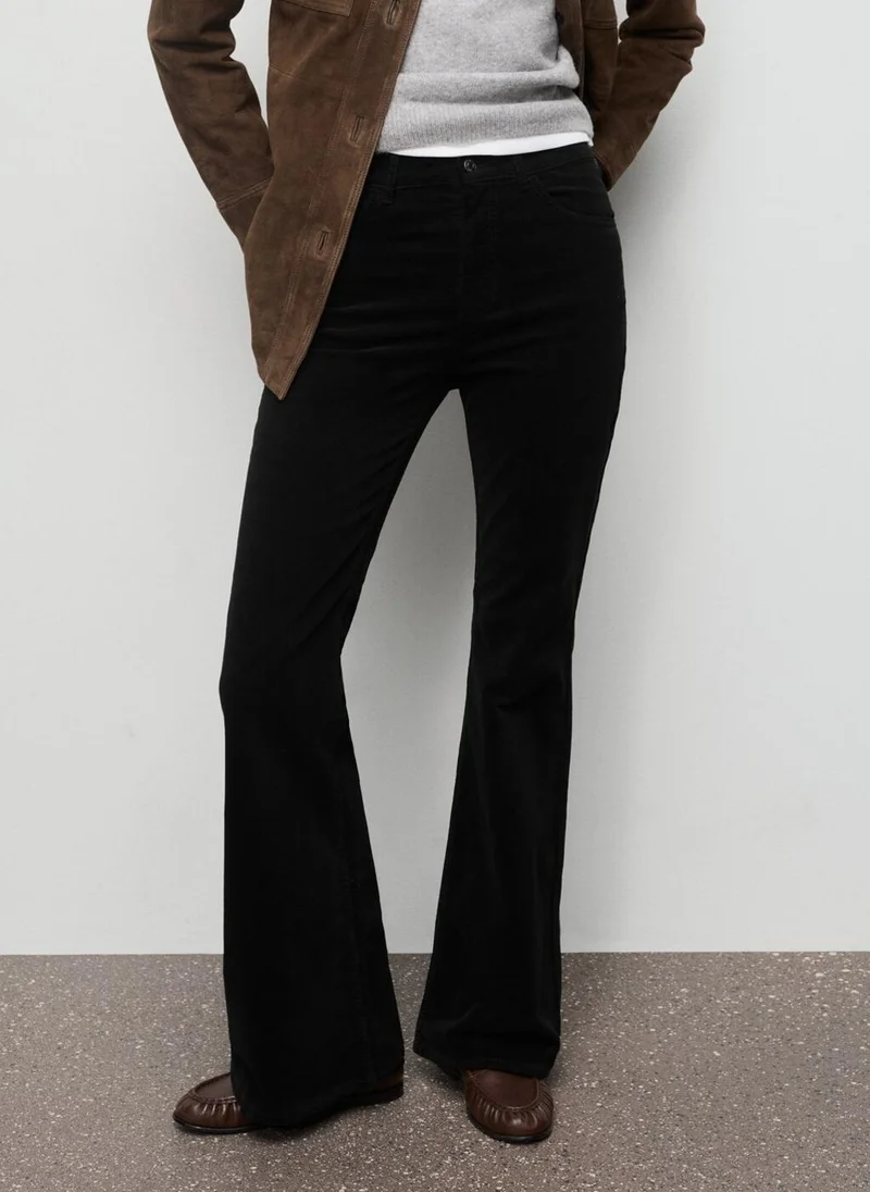 MANGO Velvet flared jeans