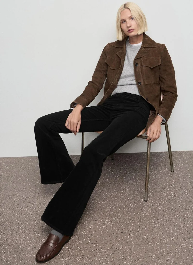 MANGO  Velvet flared jeans for Women | Best Price UAE