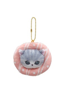 8cm pink donut cat head shape, approximately 10cm.